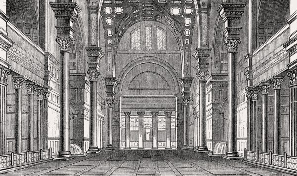 The Baths of Caracalla in ancient Rome, Italy, Reconstruction, Europe
