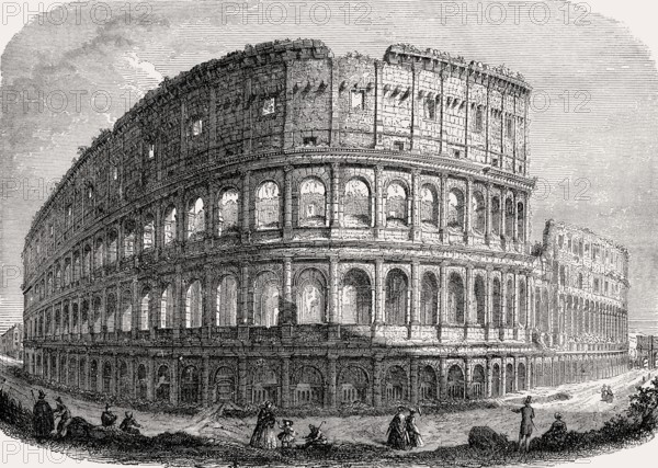 The Colosseum, ancient Amphitheatre, Rome, Italy, Europe