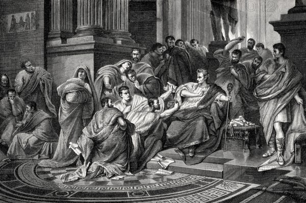 Death of Gaius Julius Caesar, 100, 44 BC, Roman statesman