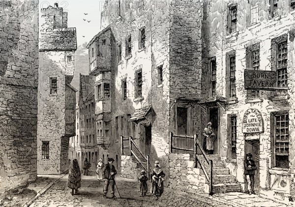 John Dowie's Tavern in Libberton's Wynd, Edinburgh, Scotland, 19th century