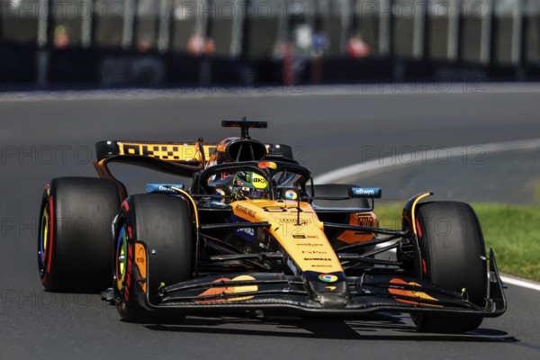 MELBOURNE, AUSTRALIA - MARCH 14: Oscar Piastri of Australia drives the McLaren Formula 1 Team MCL39 during first practice in the Australian Formula 1 Grand Prix at Albert Park in Melbourne, Australia, Oceania