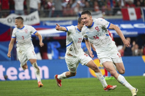 LEIPZIG, GERMANY - JUNE 18, 2024: Euro 2024 Groupe F match Portugal vs Czechia 2:1. Lukas Provod joy after scoring goal.