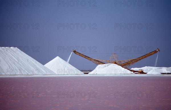 Akzo Nobel salt crystallisation plant, Netherlands Antilles, Bonaire, Caribbean, Caribbean Sea