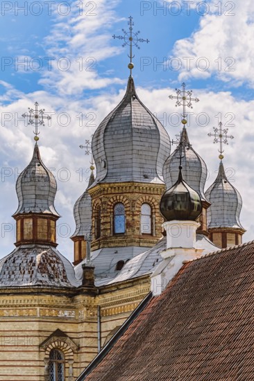 Cupolas of The Orthodox Church of The Holy Spirit, Jekabpils, Latvia Jekabpils, Latvia, Europe