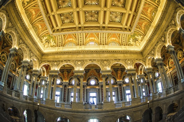 United States Capitol ceiling painting of the (United States Capitol). Shooting Location: Washington, DC