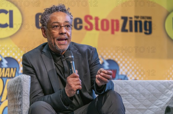 DORTMUND, GERMANY, December 8th 2019: Giancarlo Esposito (*1958, American film and television actor, Breaking Bad, Better Call Saul, The Mandalorian) talks about his experiences in the movie industry at German Comic Con Dortmund