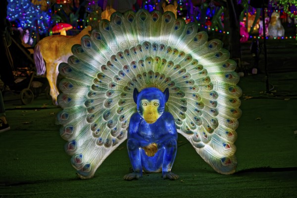 Illumi light show event, 25 million lights, the magical forest, Laval, Province of Quebec, Canada, North America