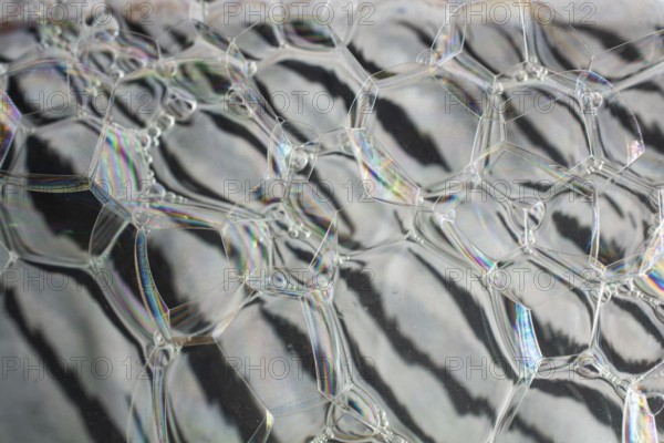 Oil bubbles inside water base form patterns