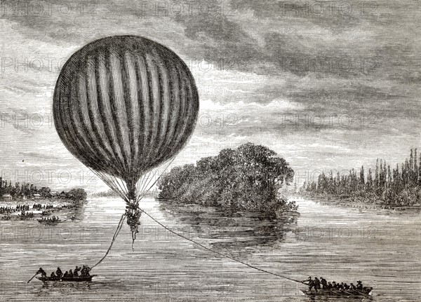 Ungesteuerter Ballonposttransport während der Belagerung von Paris 1870-1871