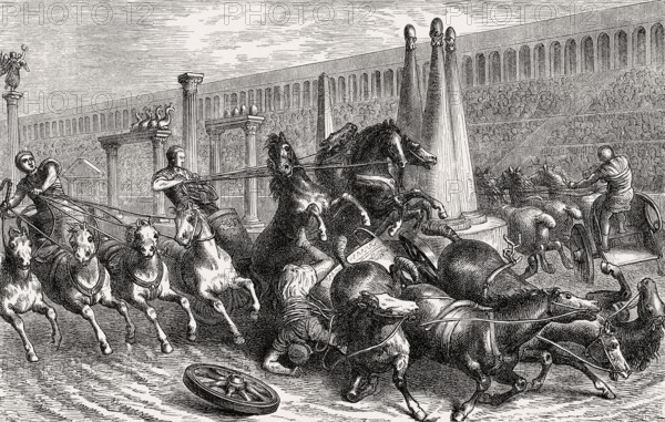 Chariot racer in ancient Rome