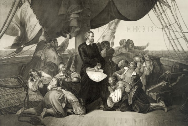 The first sight of the new world, Christopher Columbus landing at San Salvador Island on 12 October 1492, later called Watling Island, digitally optimized