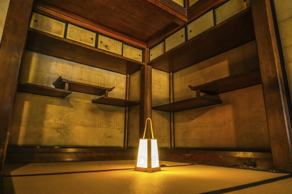 Lighting and Japanese house. Shooting Location: Tokyo metropolitan area