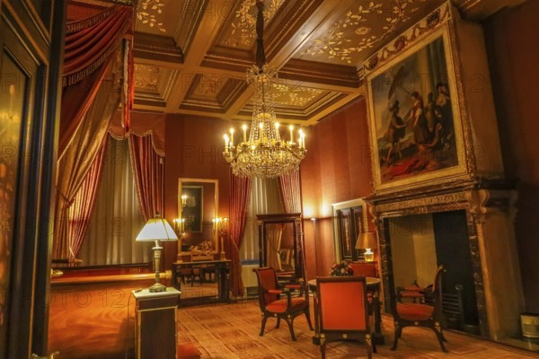 Amsterdam, Netherlands. September 2022. The interior of the various royal chambers in the Royal Palace on Dam Square in Amsterdam