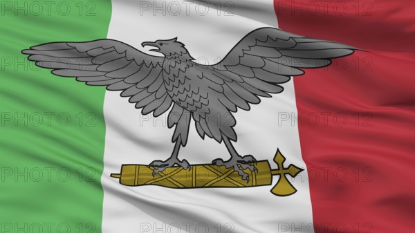 War The Italian Social Republic Flag, Closeup View