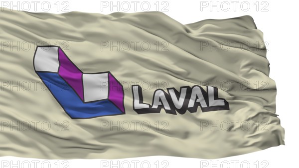 Laval City Flag, Country Canada, Quebec Province, Isolated On White Background