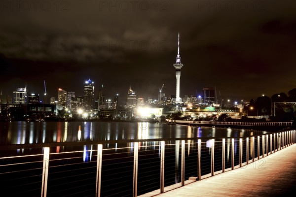 Auckland New Zealand City View Night Photography
