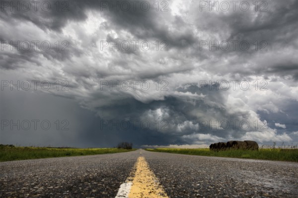 Prairie Storm Clouds Canada Saskatchewan Dramatic Summer