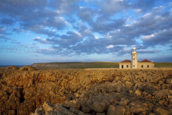 Menorca Punta Nati Faro lighthouse in Ciutadella Balearic Islands of Spain