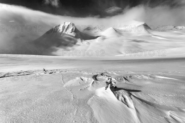 Winter landscape, Stuor Reaiddavaggi, Norrbotten, Lapland, Sweden, March 2017, Europe