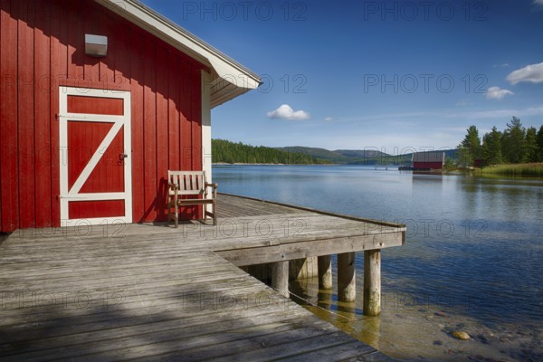 Panorama of the high coas (hoga kusten) in summer