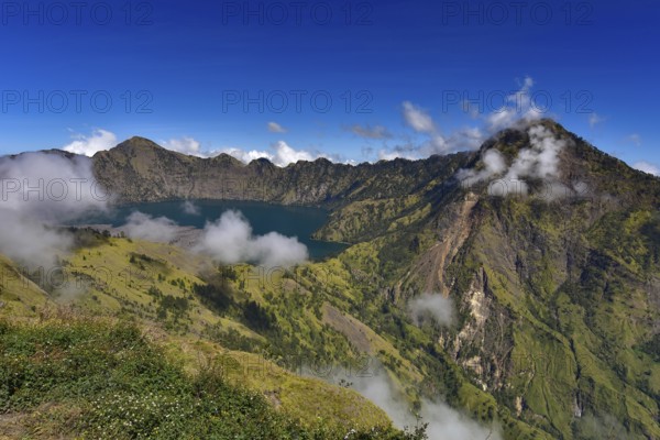 Rinjani volcano in Lombok Island, Indonesia, Asia