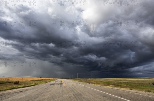 Storm Clouds Canada rural countryside Prairie Scene