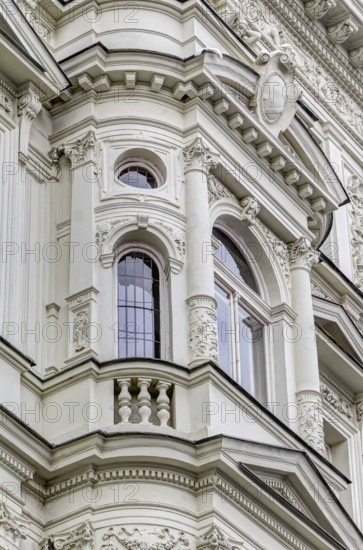 One of the residential buildings in the art-nouveau style in Prague