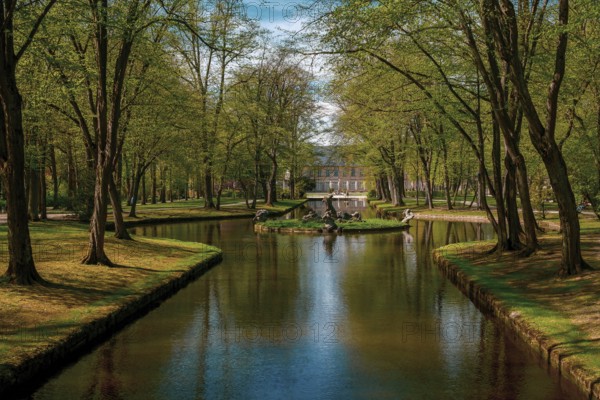 Castle park in Bayreuth in Bavaria, Germany, Europe