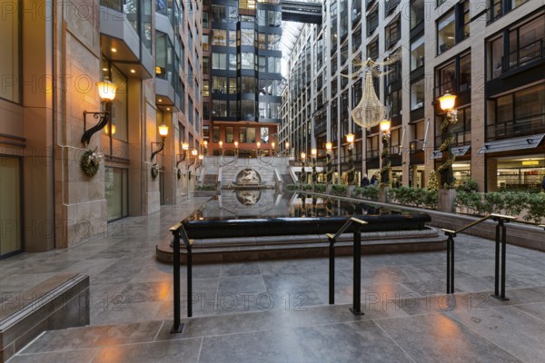 Architecture, festive decoration in the World Trade Centre, Montreal, Province of Quebec, Canada, North America