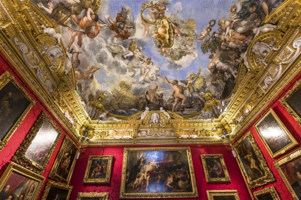 FLORENCE, ITALY, OCTOBER 28, 2015 : interiors and architectural details of Palazzo Pitti, october 28, 2015 in Florence, Italy, Europe