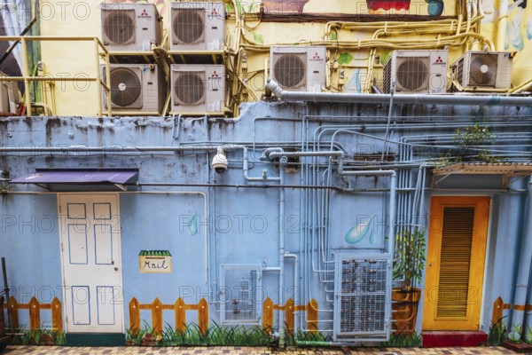 SAI YING PUN, HONG KONG - SEPTEMBER 28, 2024 - Sai Ying Pun's ARTLANE in Hong Kong on a cloudy autumn day