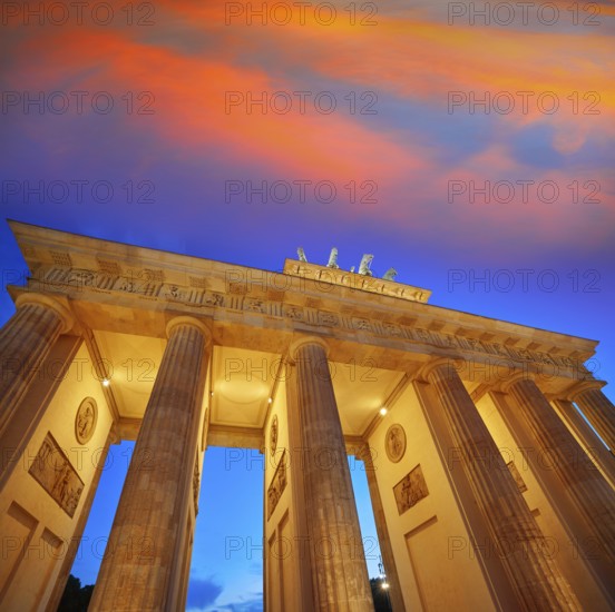 Berlin Brandenburg Gate Brandenburger Tor at sunset in Germany
