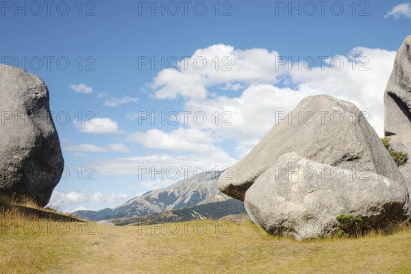 An image of a landscape scenery at Castle Hill New Zealand