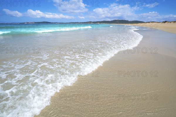 Espineiro Lanzada beach in Pontevedra of Galicia in Sanxenxo also Sanjenjo at Spain