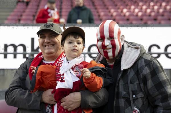 (DFL/DFB REGULATES PROHIBIT ANY USE OF PHOTOGRAPHS AS IMAGE SEQUENCES AND/OR QUASI-VIDEO), RheinEnergieStadion, Cologne, North Rhine-Westphalia, Fans, Dä Kölsche Braveheart, 2. Fußball Bundesliga, 1.FC Köln, Fortuna Düsseldorf 1895 on 23/02/2025 at RheinEnergieStadion in Cologne Germany
