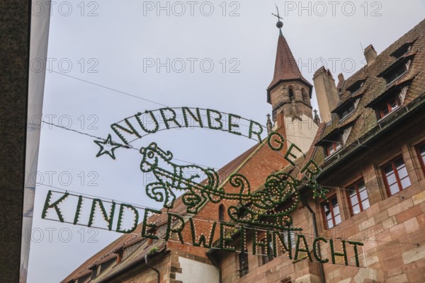 Entrance Nuremberg Children's Soft Night, Hans-Sachs-Platz, Nuremberg, Middle Franconia, Franconia, Bavaria, Germany, Europe