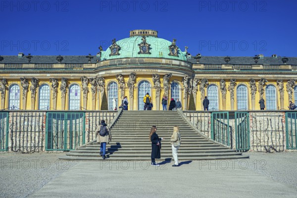 Sanssouci Palace in Sanssouci Palace Park in Potsdam, Germany, Europe