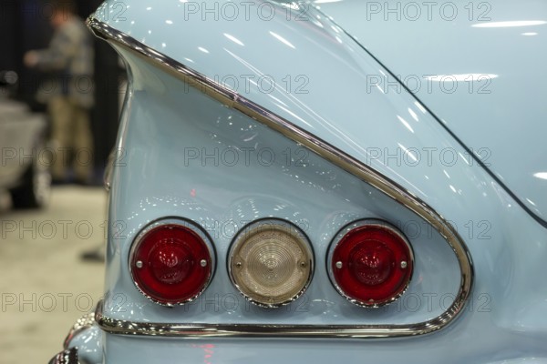 Detroit, Michigan USA - 15 January 2025 - A 1958 vintage Chevrolet Impala the 2025 Detroit Auto Show