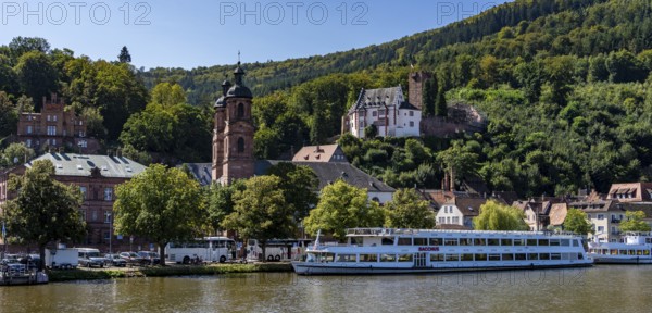 View of Miltenberg, with the parish church of St James and the castle, Lower Franconia, Bavaria, Germany, Europe