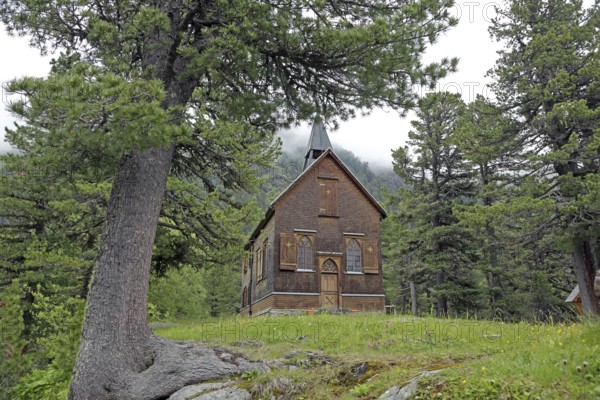 Chapel at Gepatschhaus, Kaunertal, Ötztal Alps, Austria, Europe