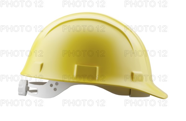 Yellow construction hard hat isolated on a white background