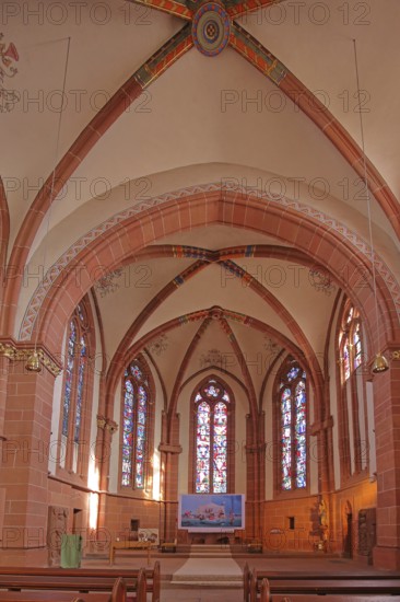 Interior view with chancel of the Cathedral of Our Lady, Cathedral, Wetzlar, Hesse, Germany, Europe