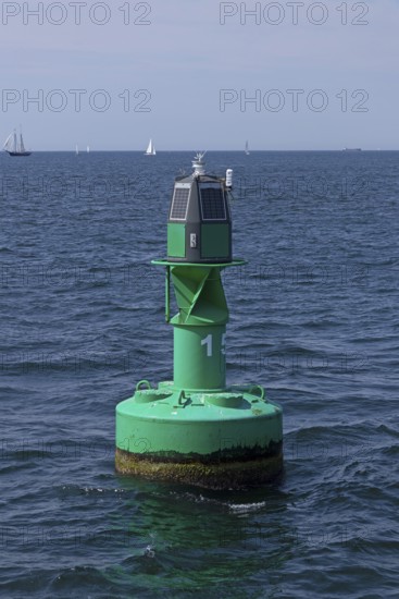 Buoy, Baltic Sea, Warnemünde, Rostock, Mecklenburg-Western Pomerania, Germany, Europe