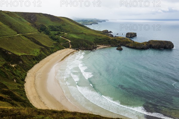 Beach, Playa de Torimbia, near Llanes, Asturias, Asturias, Costa Verde, Northern Spain, Spain, Europe
