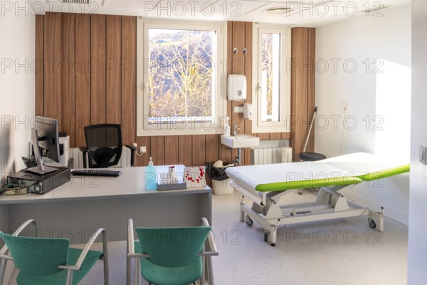 Empty space without people of a hospital consultation room