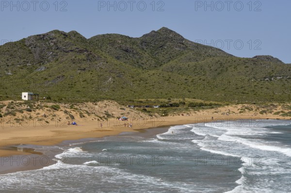 Playa de Calblanque, beach in the regional park Monte de las Cenizas y (Peña) del Águila, near Cartagena, region Murcia, Spain, Europe