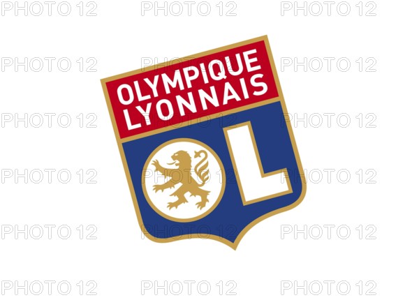 Rotated to left, Olympique Lyonnais logo 2006, Soccer, Old Logo from 2006