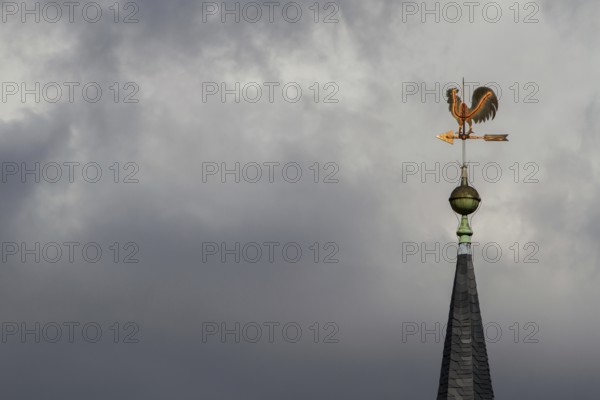 View of the church of Ulzigerode Harz lightning protection church tower