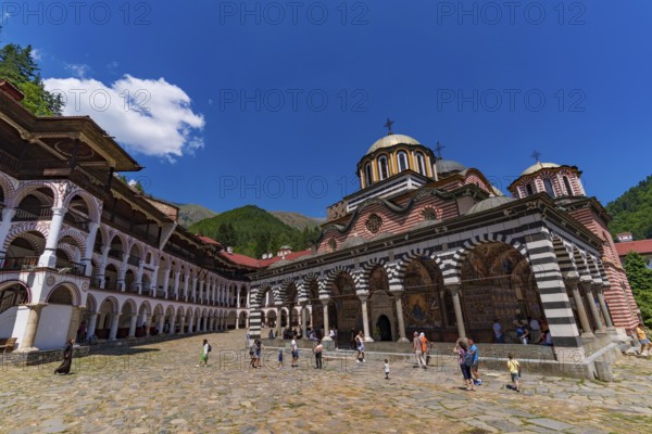 Rila Monastery, the largest Eastern Orthodox monastery in Rila Mountains, Bulgaria, Europe