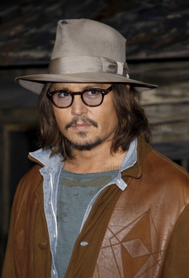 Johnny Depp at the Los Angeles premiere of 'Rango' held at the Regency Village Theatre in Westwood, USA on February 14, 2011 Westwood